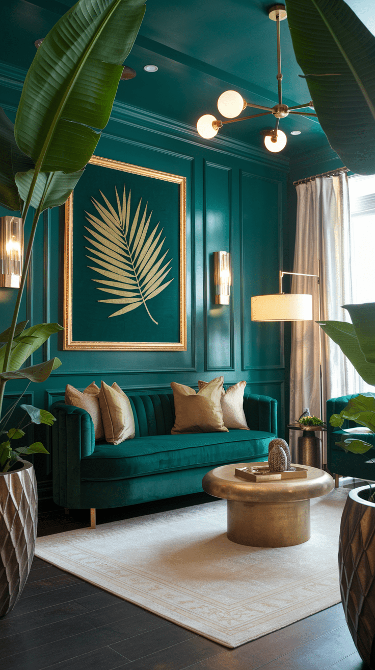 Home Decor Ideas Living Room Green And Gold