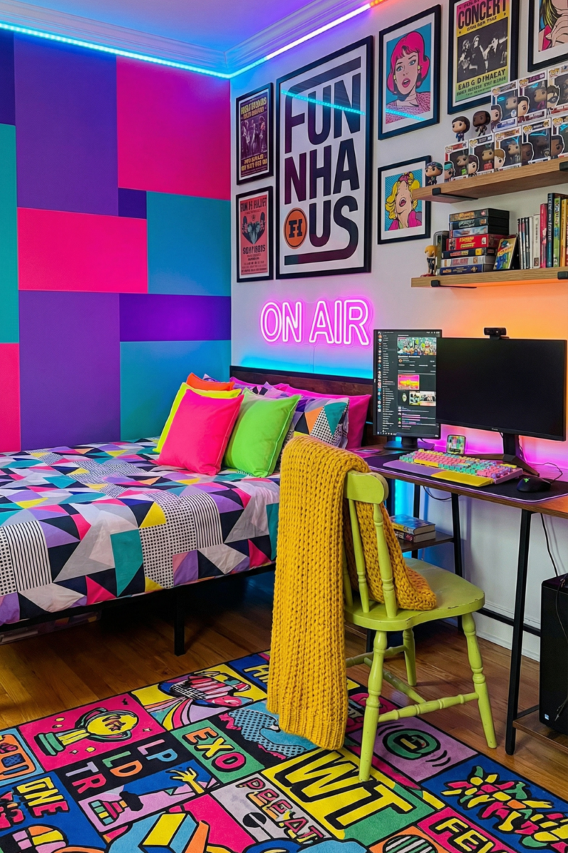 Funky Decorating Ideas for a Teen’s Bedroom Funhaus Vibe
