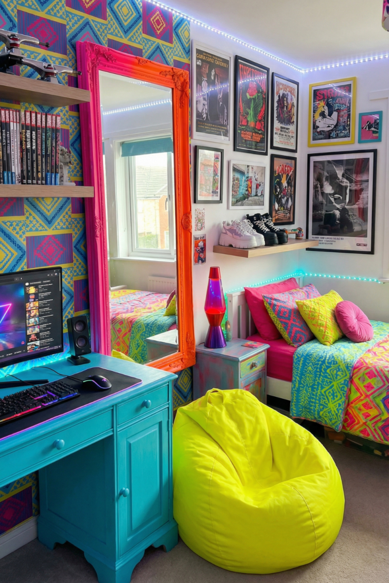 Funky Decorating Ideas for a Teen’s Bedroom Funhaus Vibe